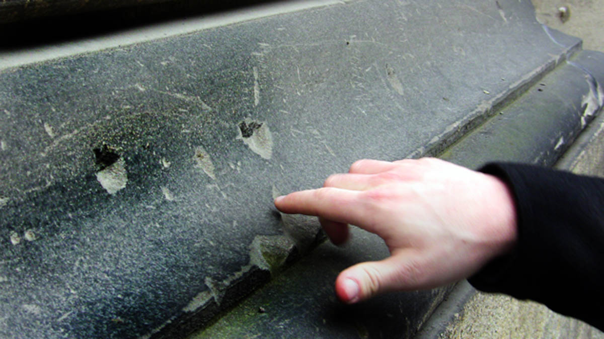 WWII Bullet holes still visible on Unter den Linden