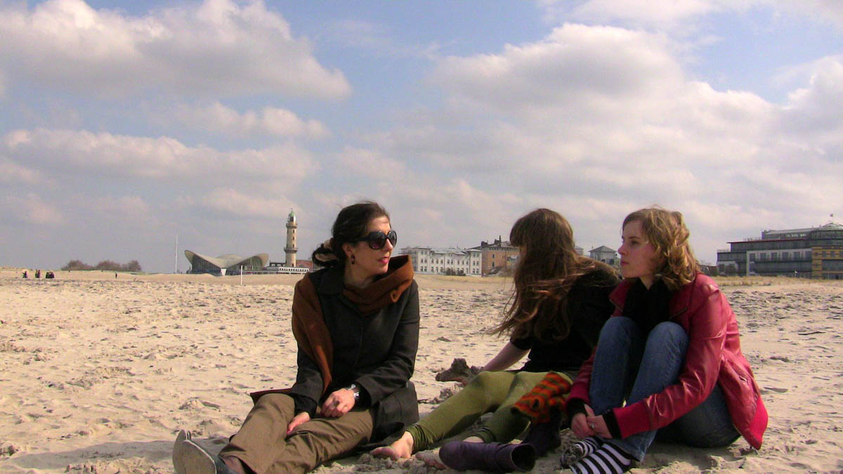 Host family on the beach at Warnemuende