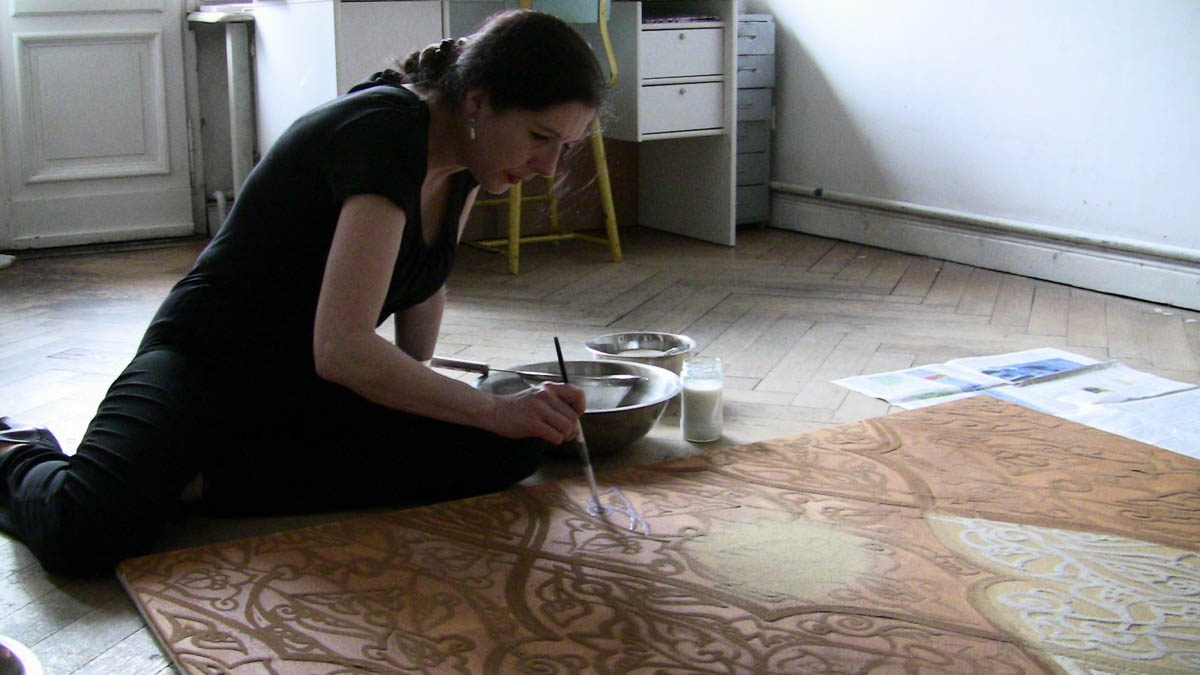 Birgit Working in her Atelier